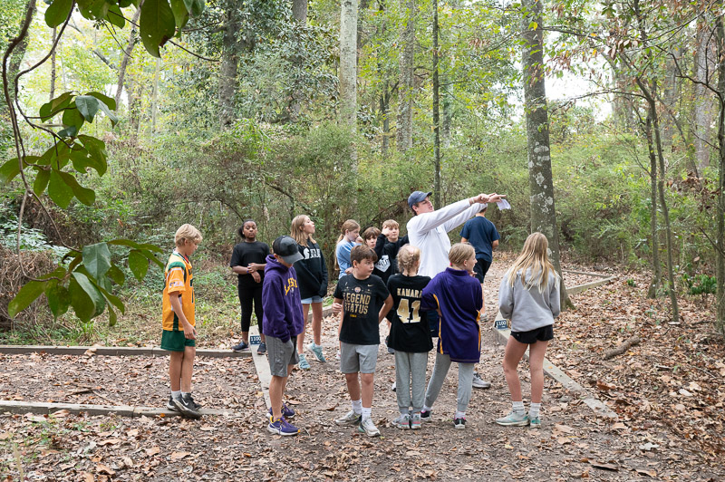 Fifth graders on Coach Dupe Trail