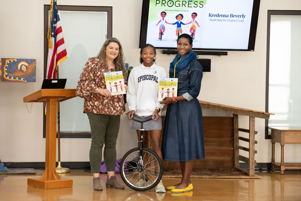 Lower School author visit with Dr. Kredenna Beverly