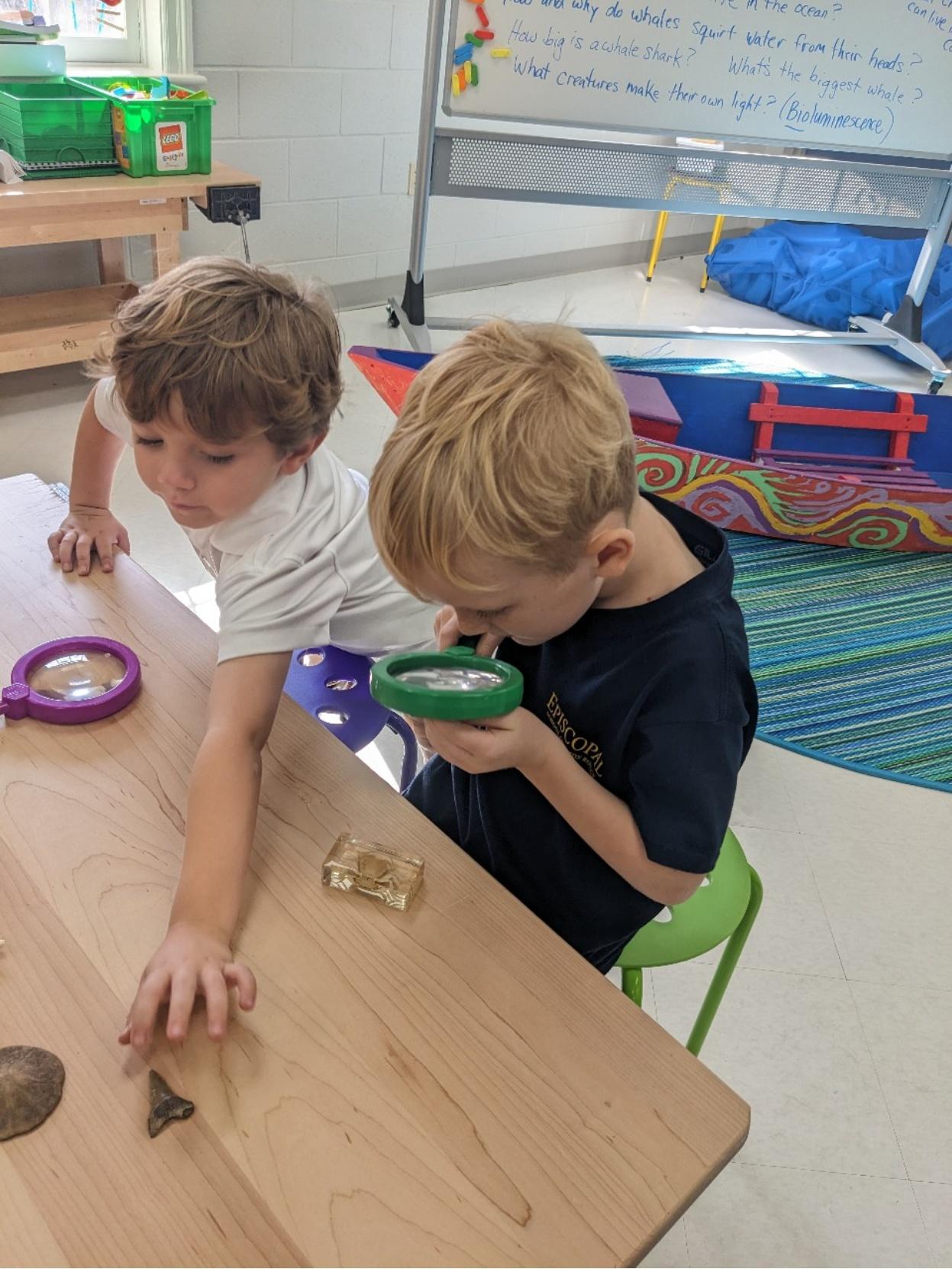 Kindergarten students learning