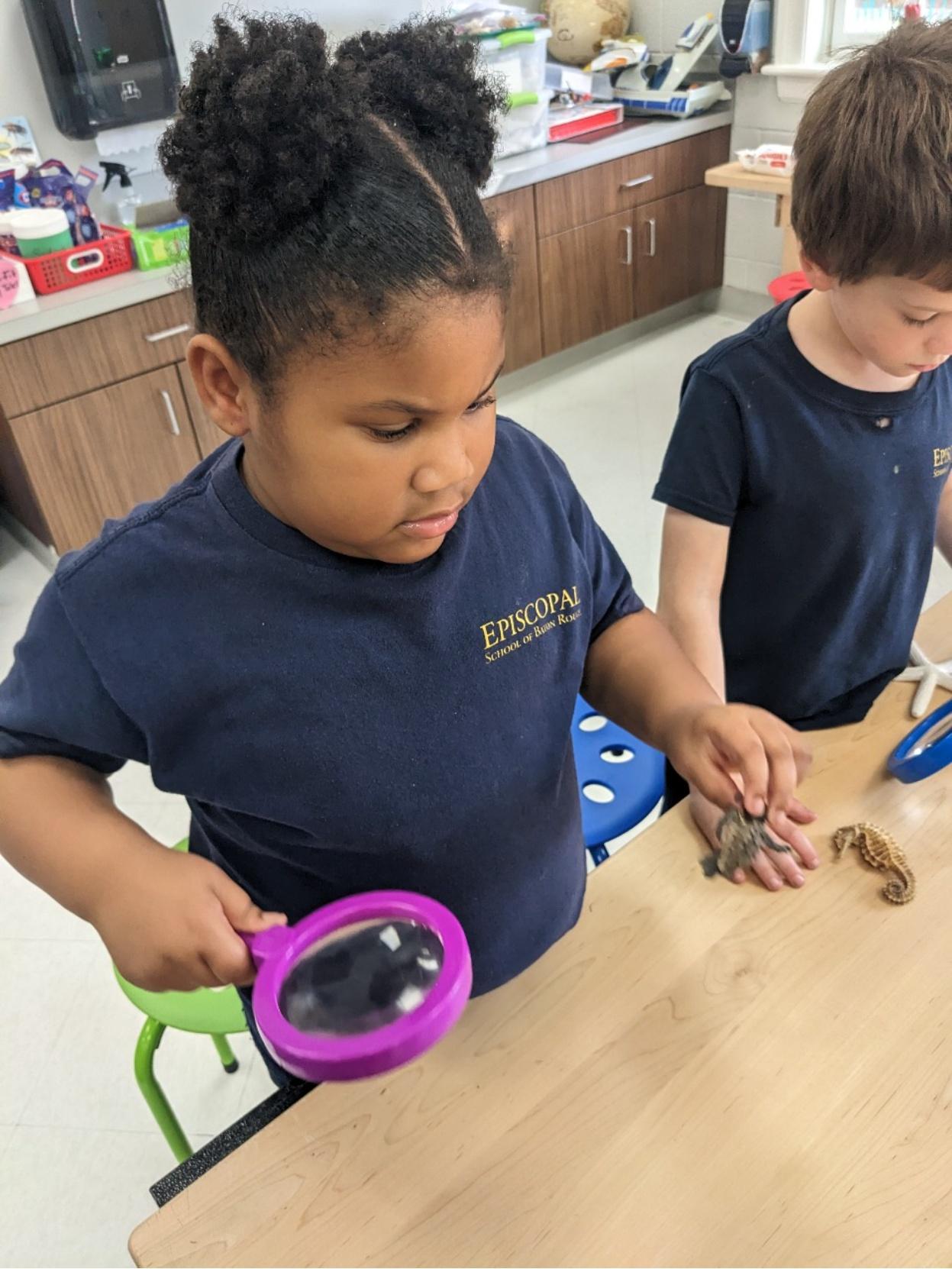Kindergarten students learning