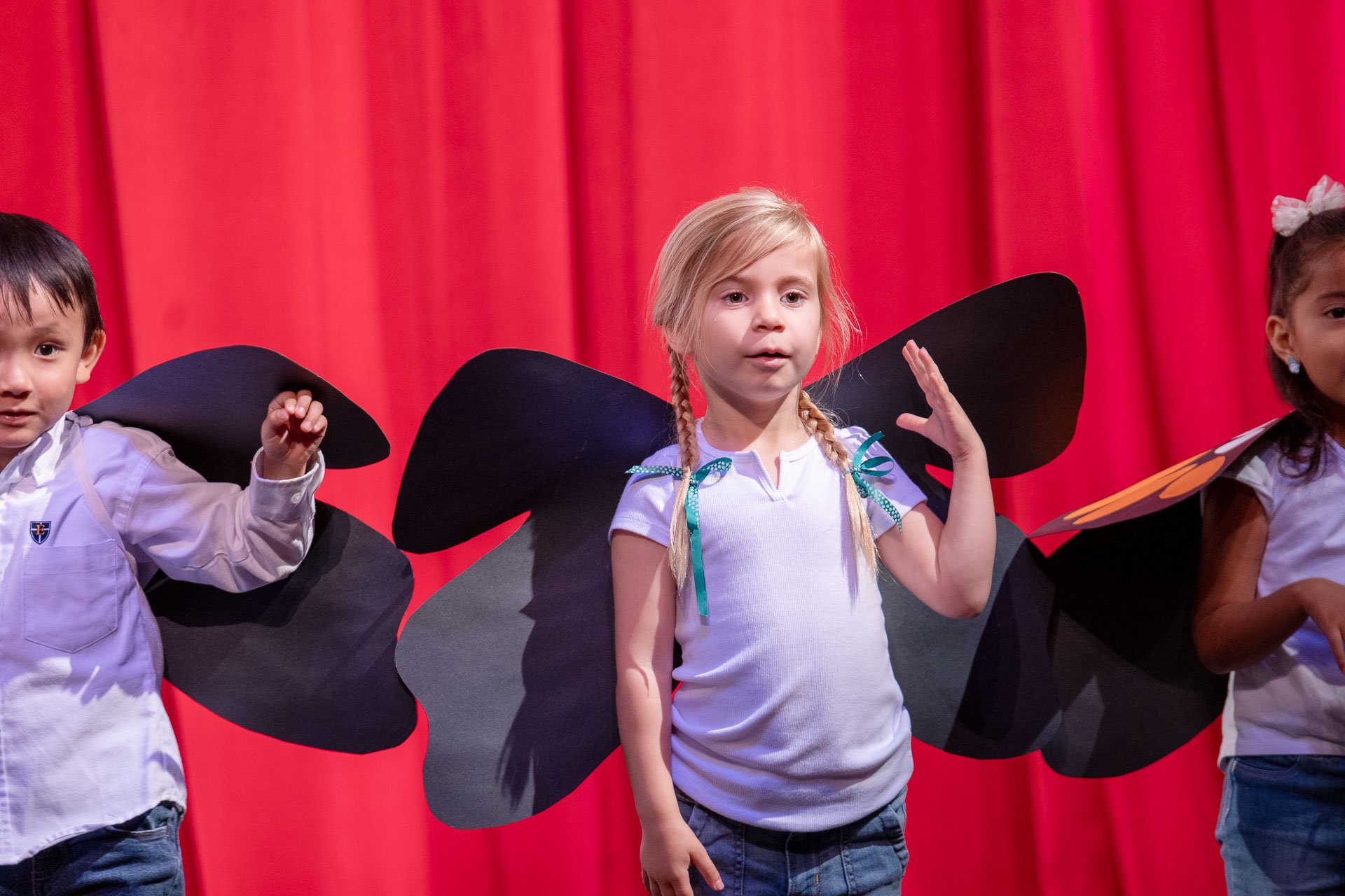 PreK-4 students at butterfly parade