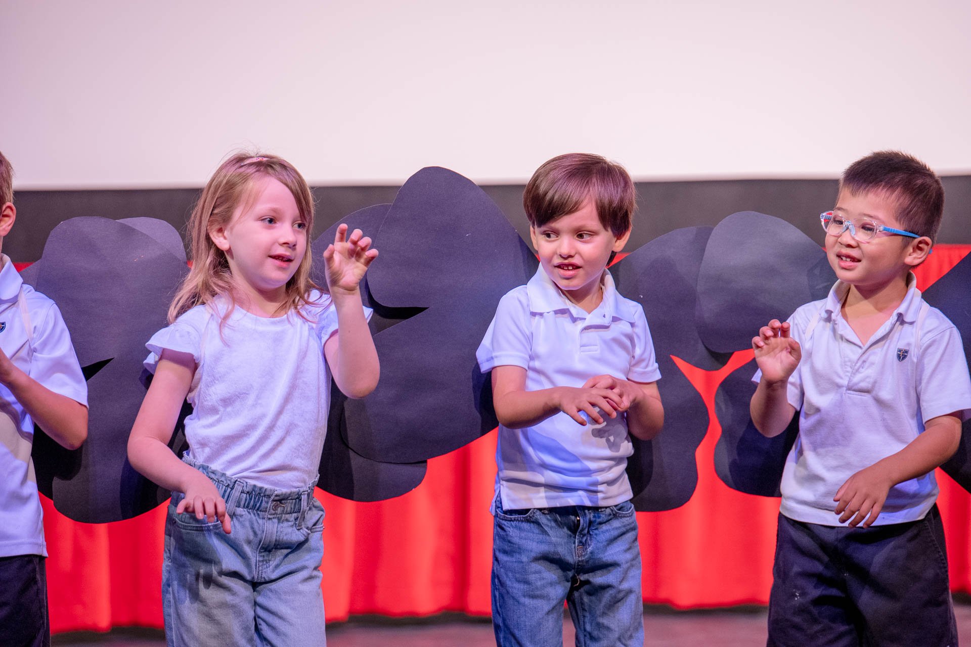 PreK-4 students at butterfly parade