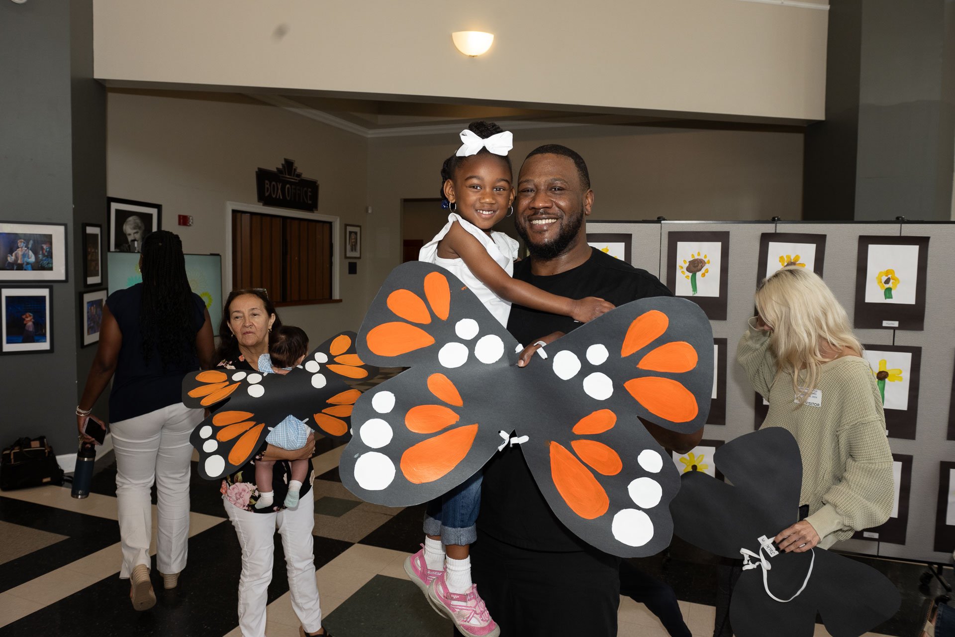 PreK-4 students at butterfly parade