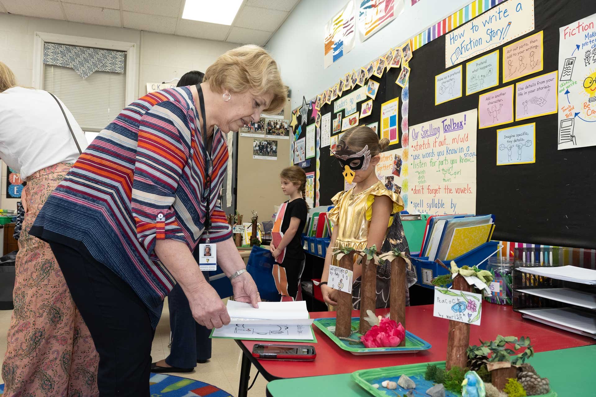 1st grade student at creature feature showcase