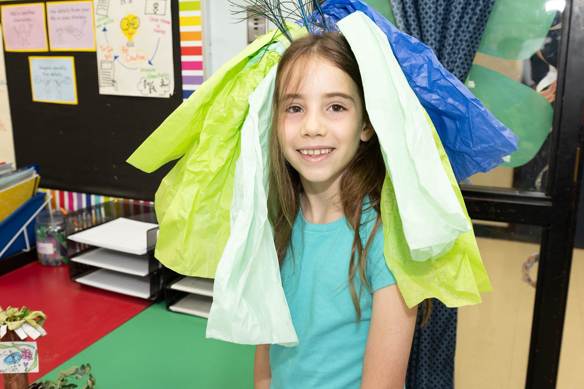 1st grade student at creature feature showcase