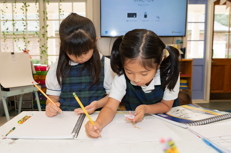 Students drawing