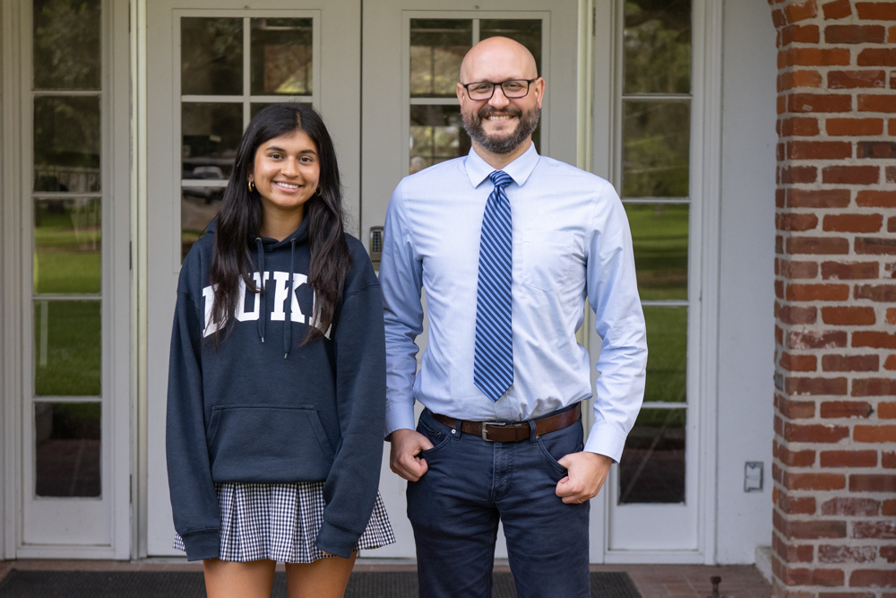 Justin Fenske and student