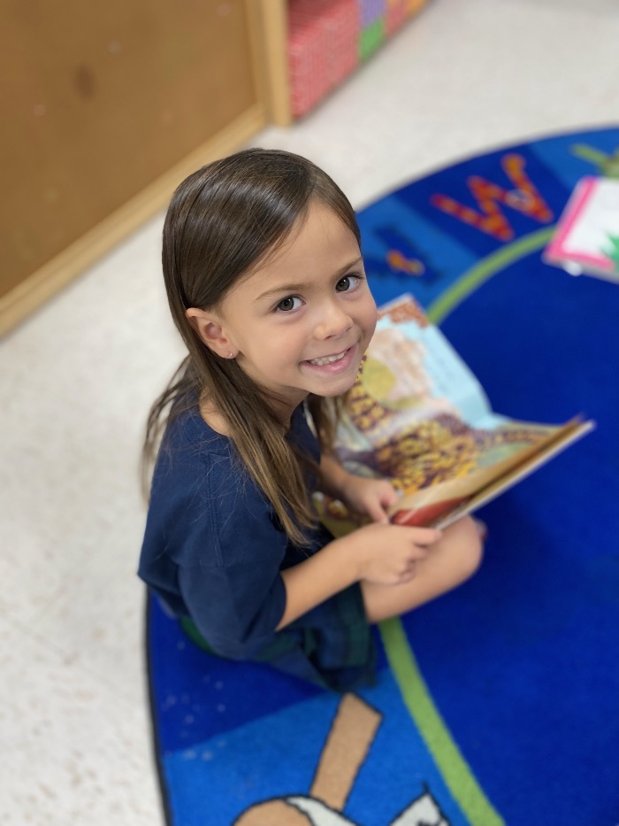 Lower School student reading