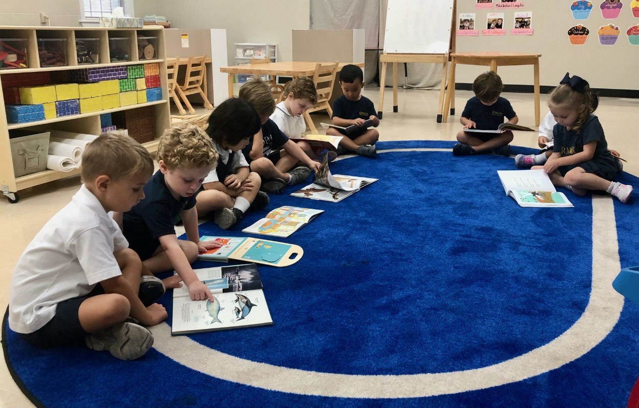 Lower School students reading