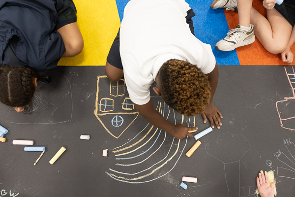 Students drawing
