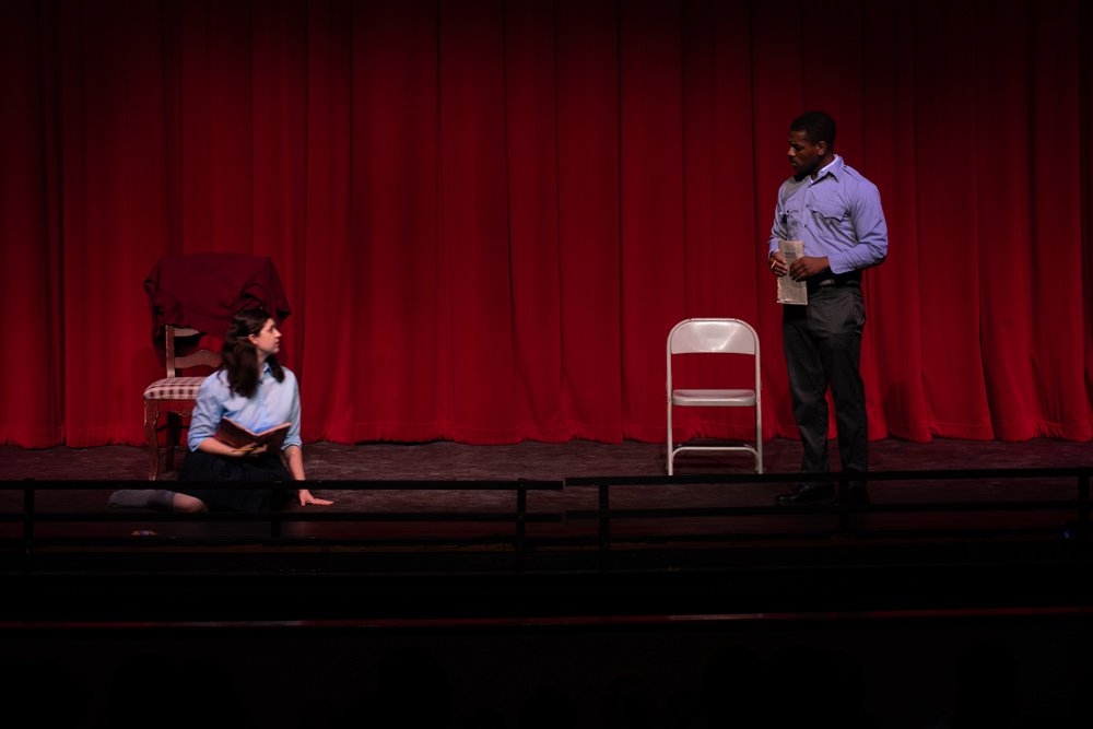 Actors performing Anne Frank Martin Luther King 