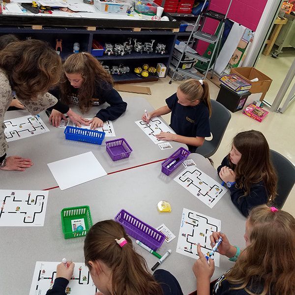 Students coding