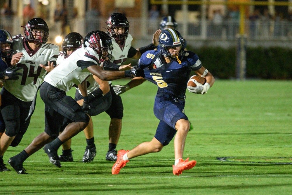 Football team competing