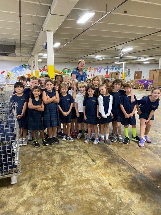 1st graders at Food Bank