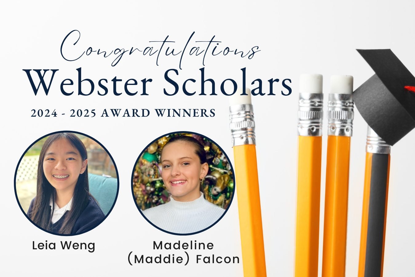 Congratulations to the 2024 Episcopal Webster Scholars!
