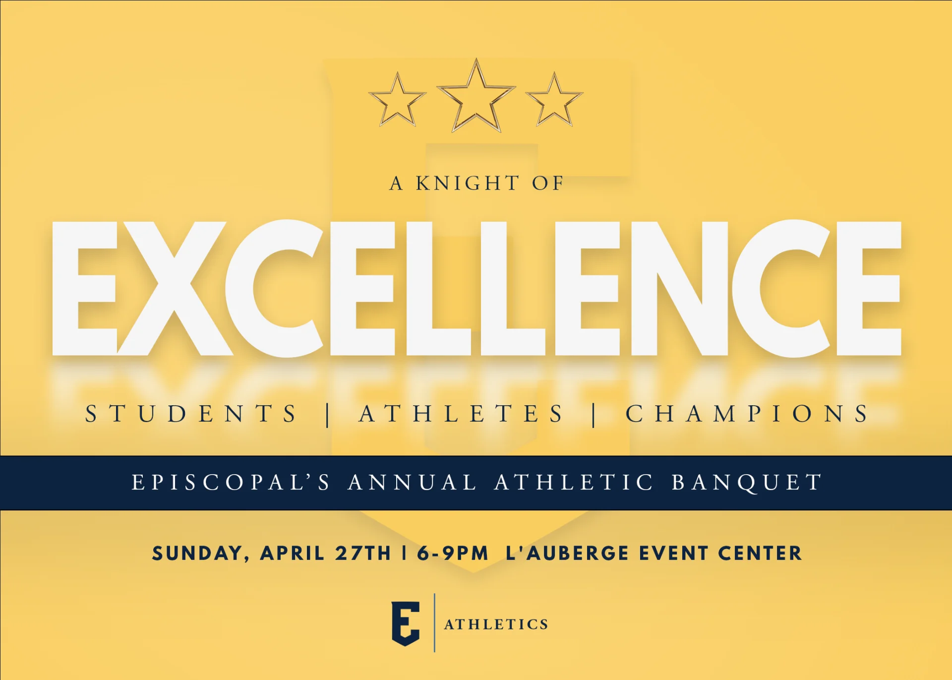 Episcopal Announces "The Knight of Excellence" Athletic Banquet