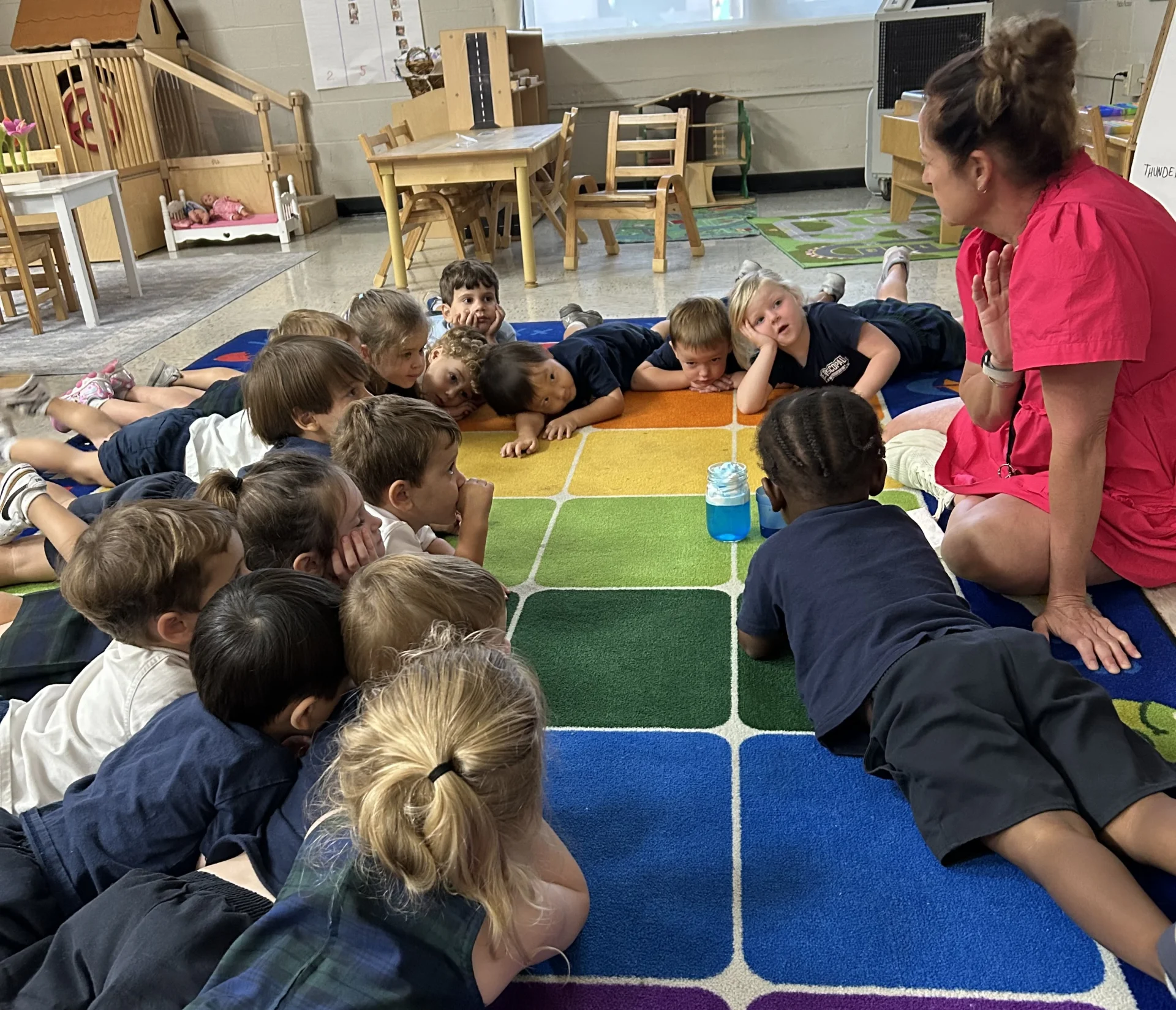 PreK-3 students learning