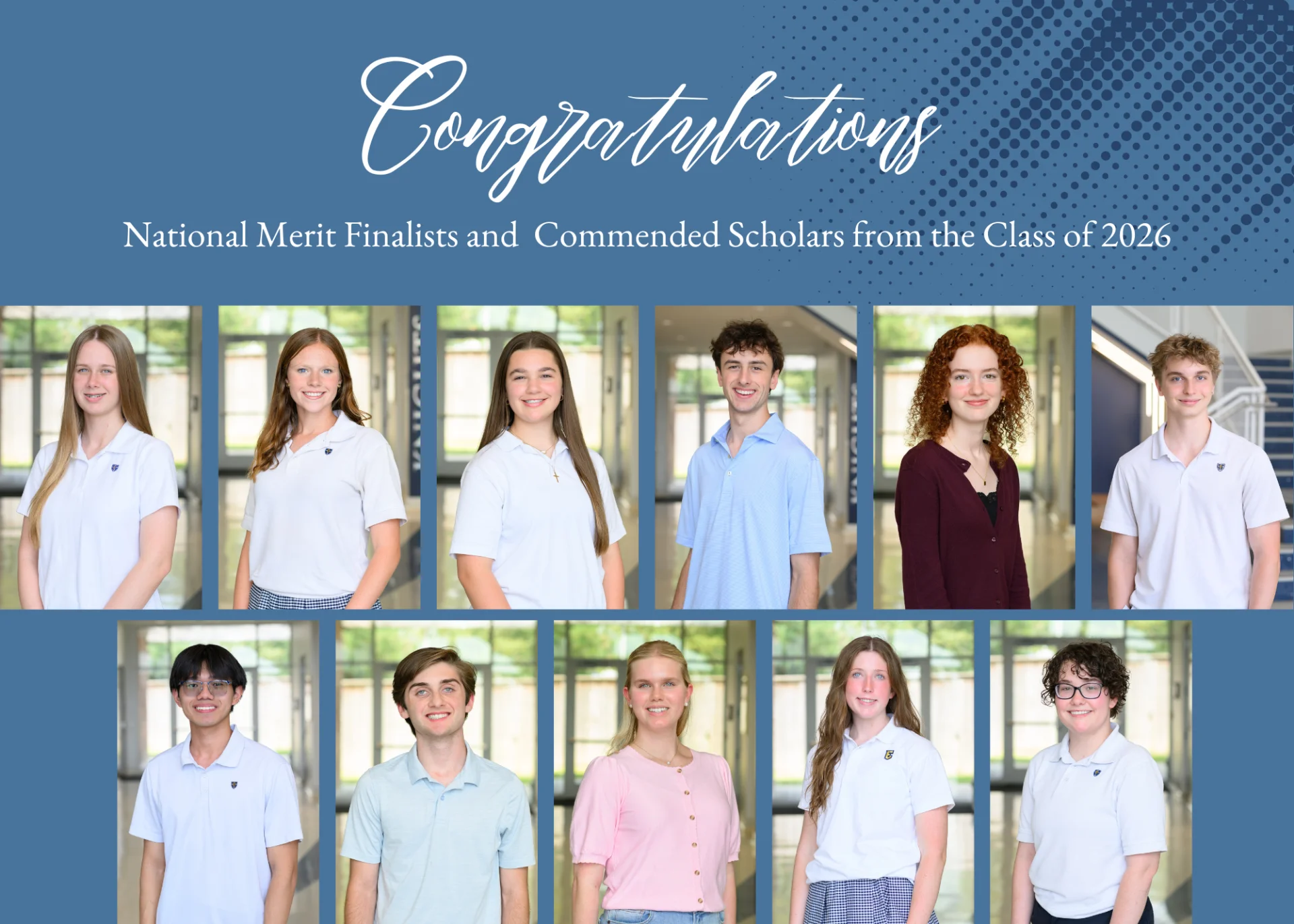 Congratulations to the 2026 National Merit Finalists and Commended Scholars! 