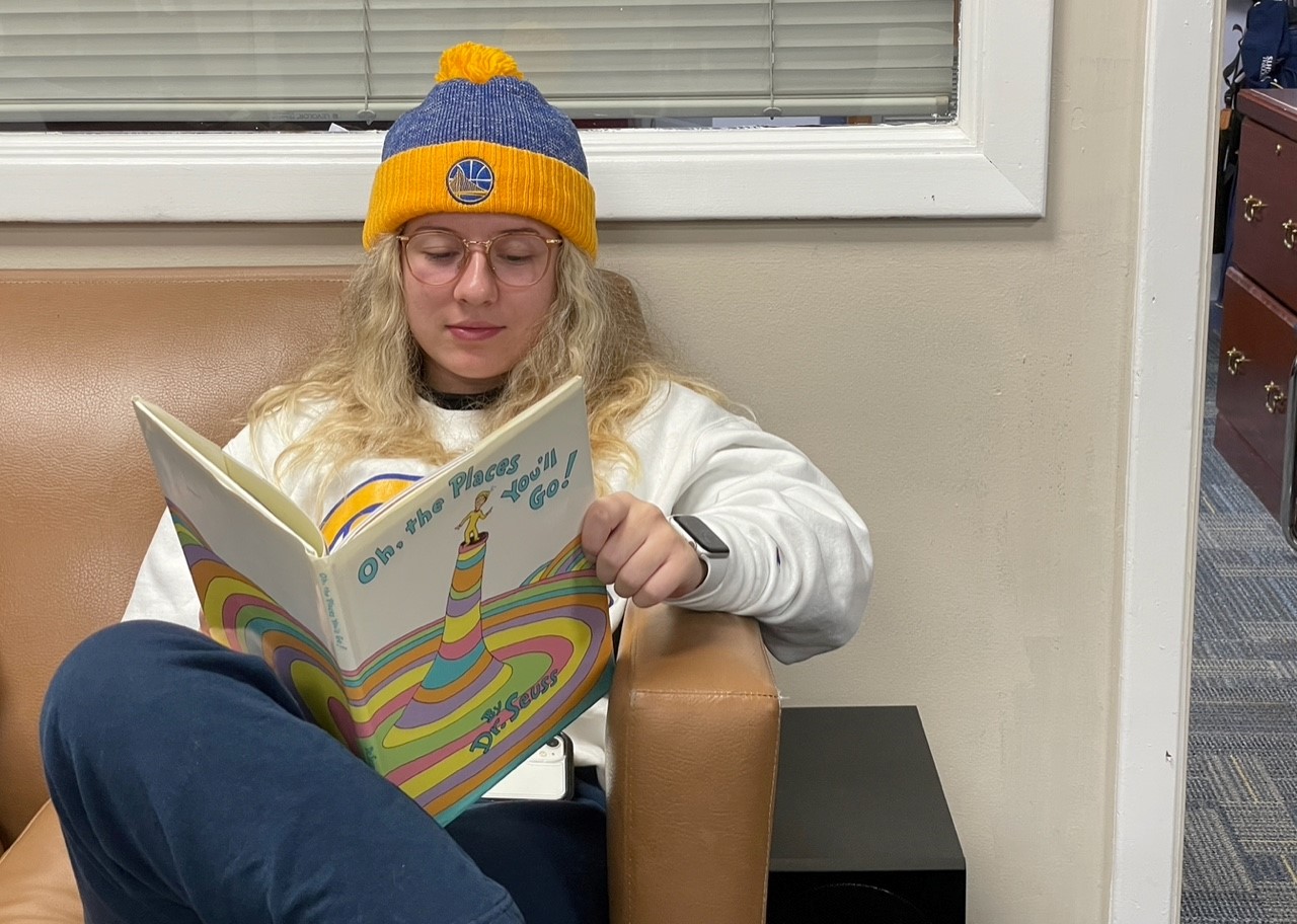 Student reading