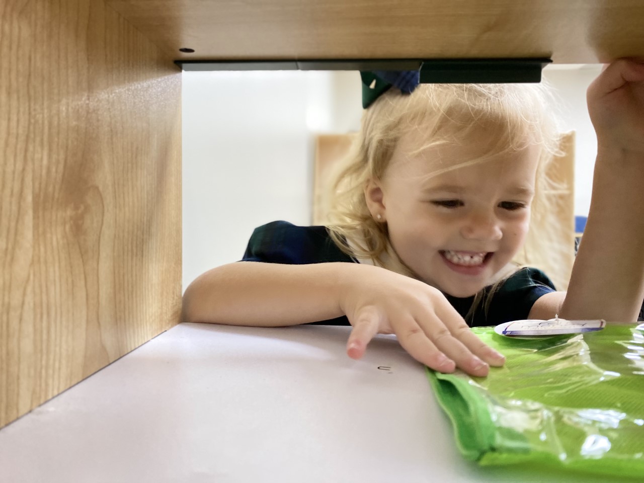 PreK student playing