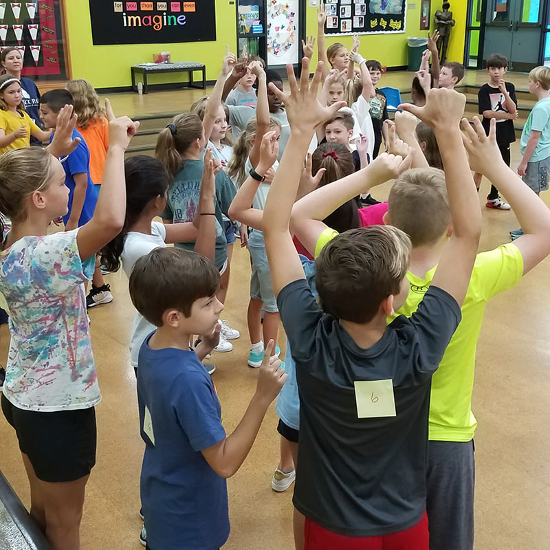 Students in Greer Center.