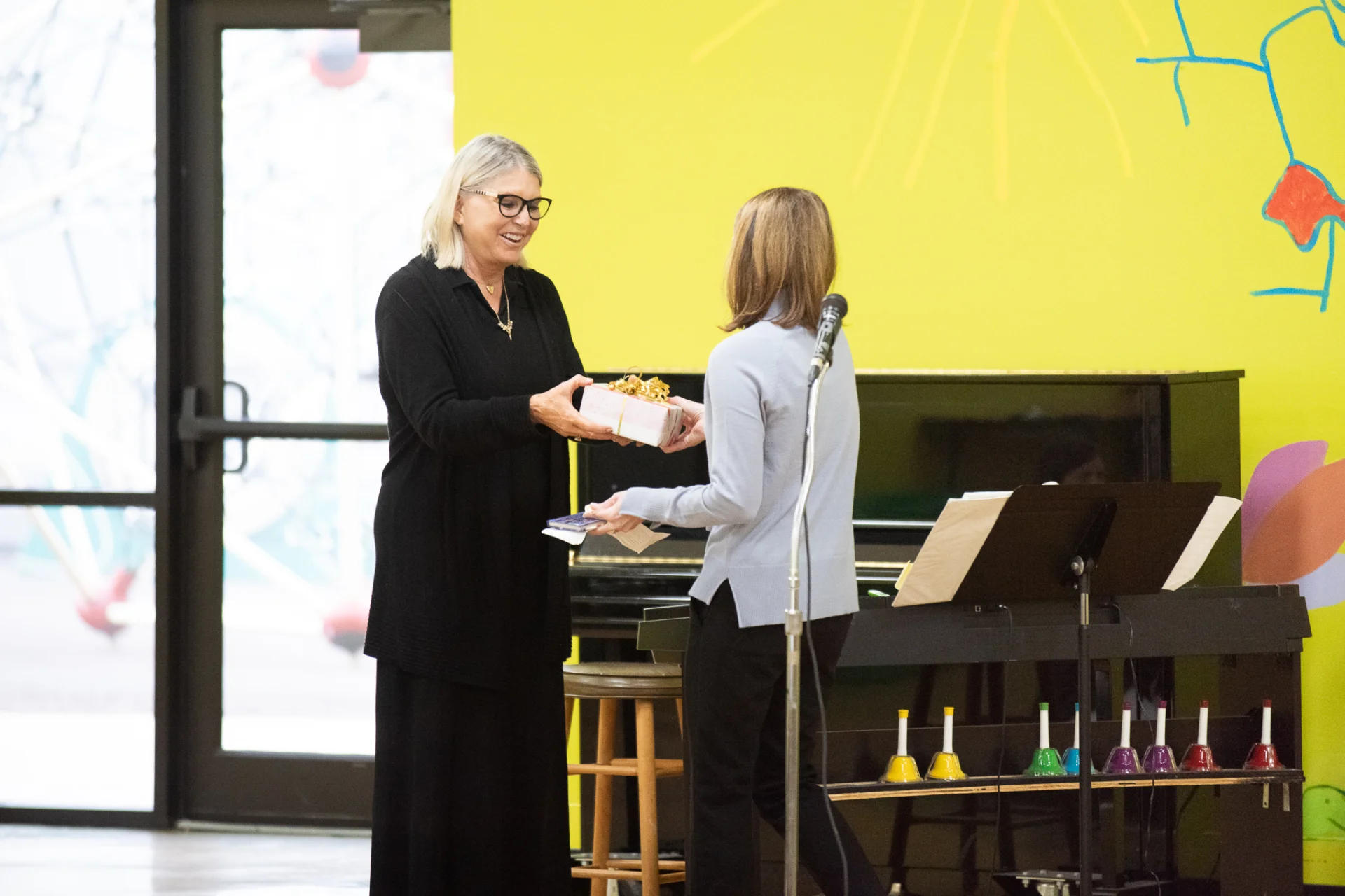 Mary Burris receiving award
