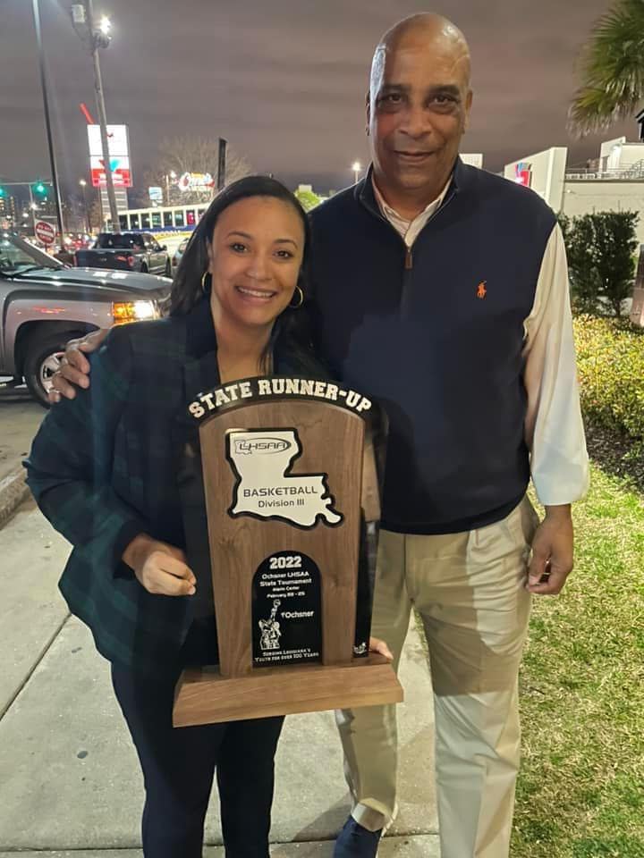 State Runner-Up coaches with trophy