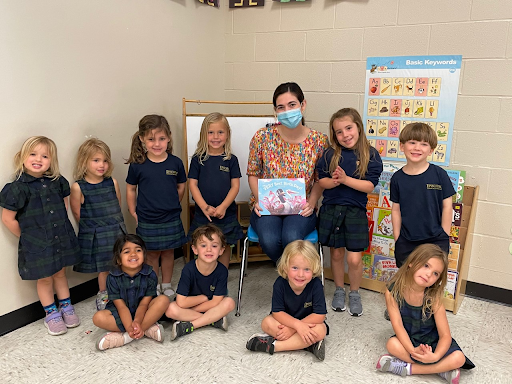 students with visiting author