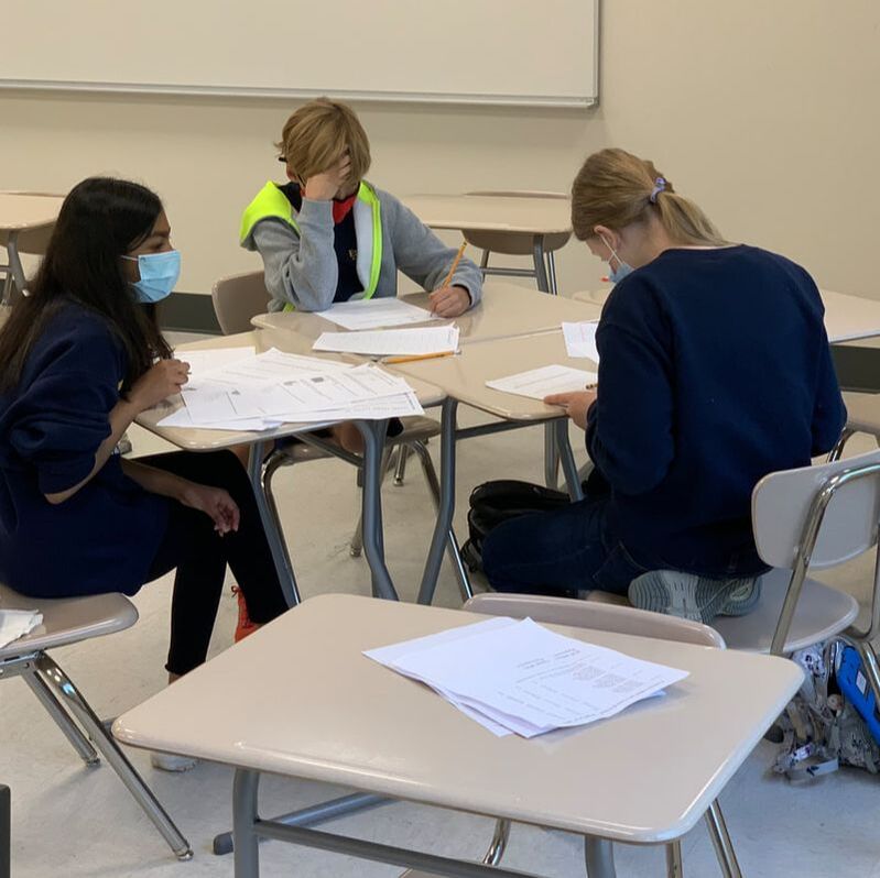 students at desks