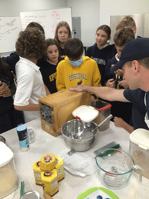 Seventh graders in Kitchen Chemistry