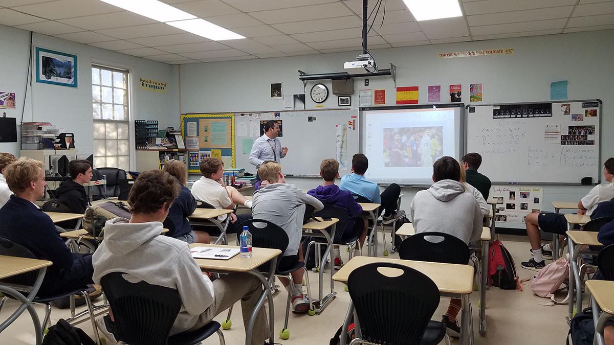 Sergio Ramos Spanish classroom
